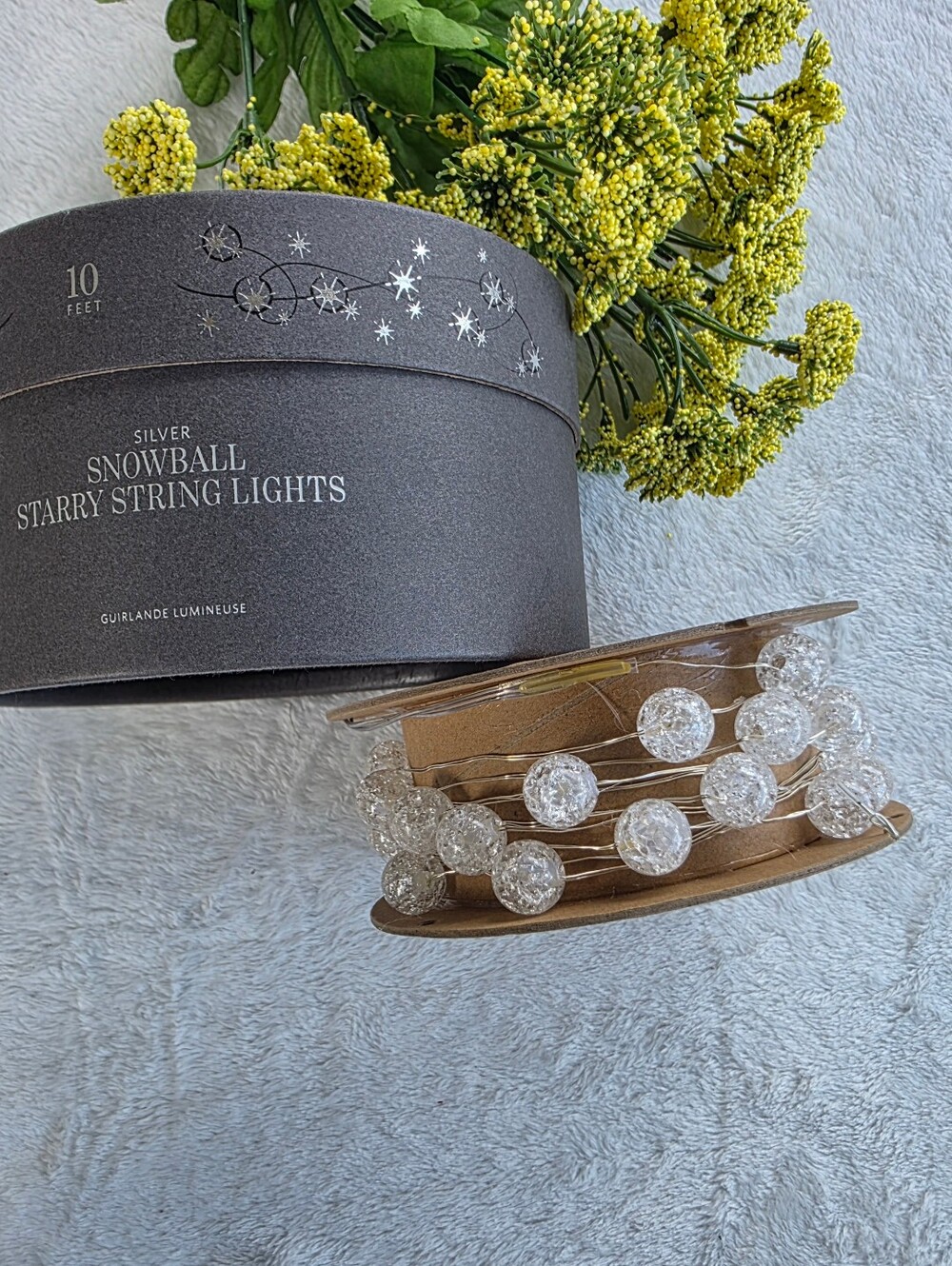 Restoration Hardware Silver Snowball Starry String Lights (10 Feet)
